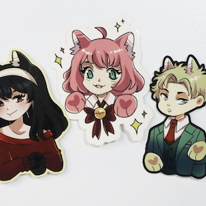 Cat Spy X Family Trio Stickers
