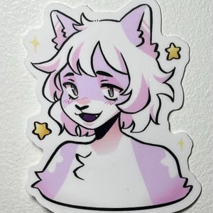 Cute Purple Fox Sticker