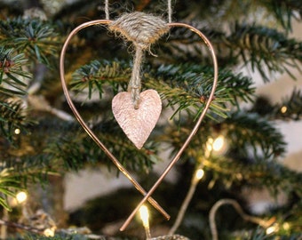 Hanging Copper Heart Decoration