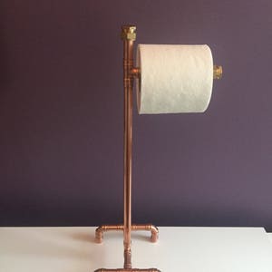 Supporto porta rotolo di carta igienica indipendente in tubo di rame industriale