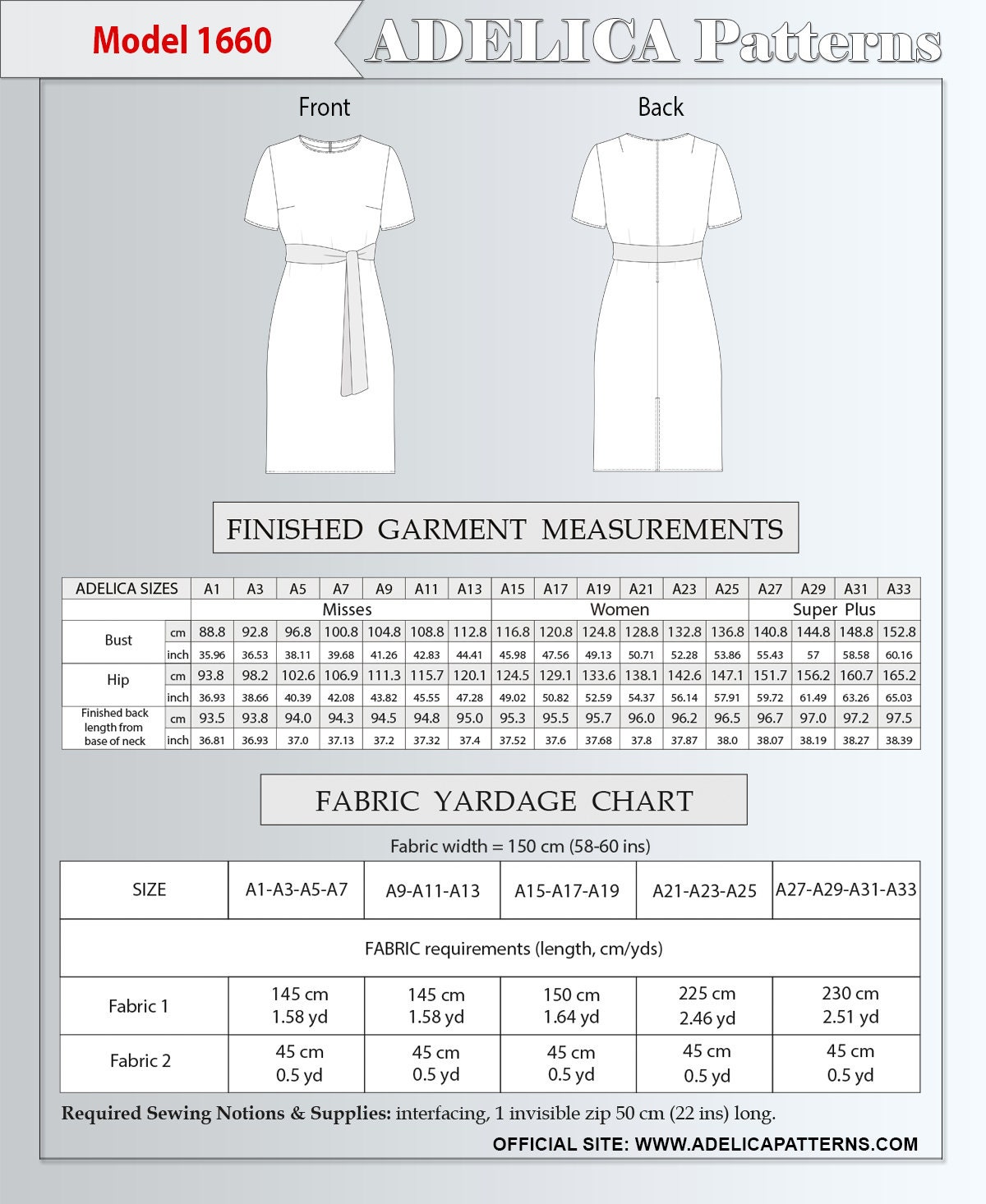 Knee length Dress PDF sewing pattern Women's sizes 2028 Etsy