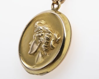 ANTIQUE rolled gold - American made locket - C1910 -1920s