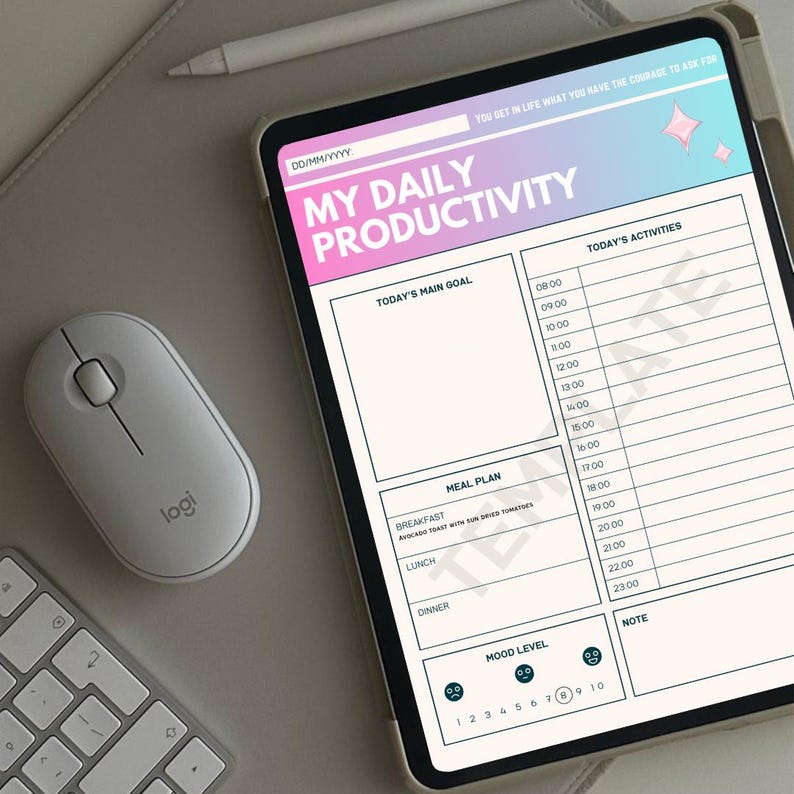 Productivity Journal Example Daily Productivity Journal - Etsy