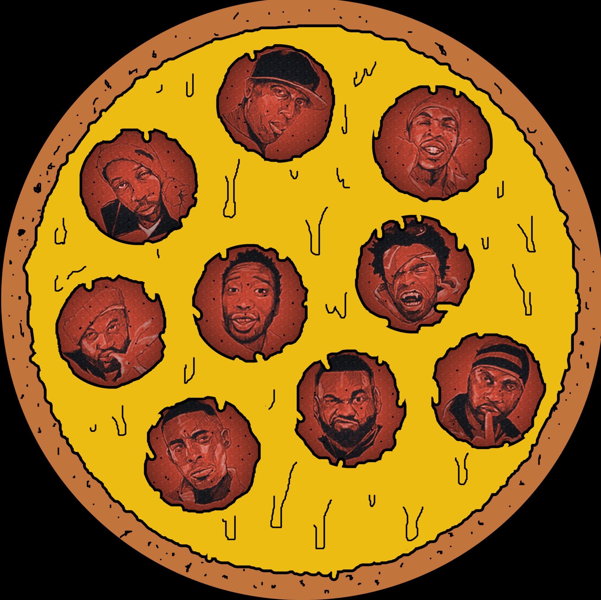 Wutang Pizza Slipmat 7 for Turntables Etsy