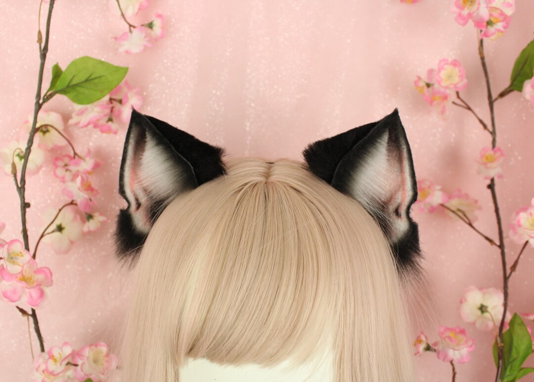 Black Kitten Ears Headband Etsy