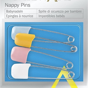 Milward 2118105 baby pins, 4 pieces, nappy pins, safety pins