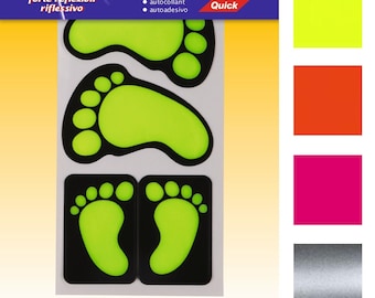 Kleiber Reflex Sticker feet, self-adhesive reflector, orange yellow green pink silver