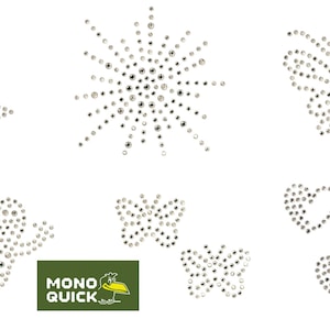 Mono Quick Smiley © Rock 3 Piece - Ecusson Thermocollant Patches Appliques,  Taille: 3,5 x 3,5 cm