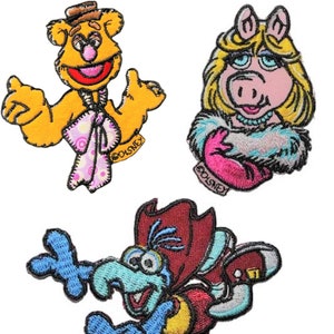 Mono Quick Muppets Appliques, Iron-On Patches, Sew-On Patches - Gonzo, Fozzy Bear, Miss Piggy