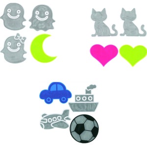 Kleiber Reflex Sticker, Reflektor, 4er Sets, selbstklebend reflektierend, Motive