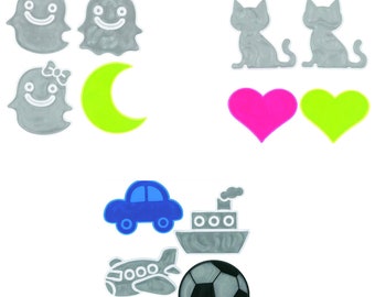 Kleiber リフレックス ステッカー、リフレクター、4 個セット、粘着式反射材、モチーフ