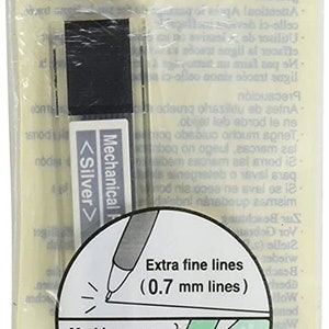 Clover 5017 Refill Leads for Mechanical Pencil, 0.7 mm - Silver, Leads