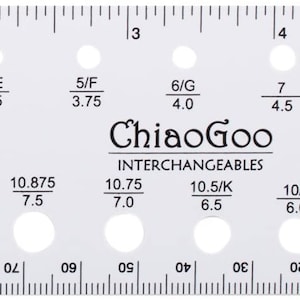 ChiaoGoo 10915 Hand measurement with needle size mini, plastic, 13 cm