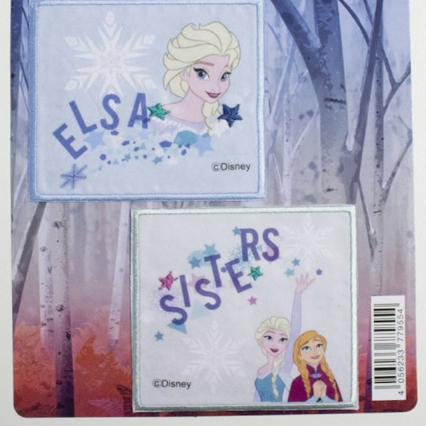 Disney The Frozen II Anna Elsa Ironing pictures, patches, frozen set of 2