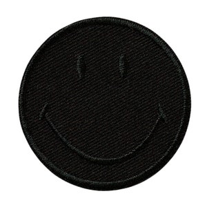 Mono Quick 06806 Smiley © black application, iron-on transfer, patch, applique 5 cm