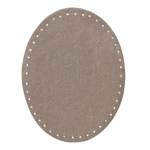 Mono Quick 100xx 2 patches imitation suede, application, iron-on transfer, patch oval 10043 - Hellgrau