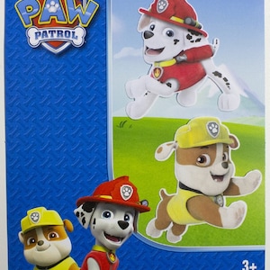 Paw Patrol Bügelbilder - Aufnäher - Patches, 2er SET - RUBBLE und MARSHALL