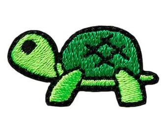 Mono Quick 02018 Schildkröte, Bügelbild, Patch, ca. 2,6 x 1,5 cm