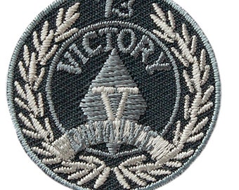 Mono Quick 04443 Victory 73, temple image, patch, approx. 3.5 x 3.5 cm emblem round