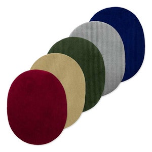 Mono Quick 1037x 2-piece corduroy patches, appliqué, iron-on patch corduroy patch oval