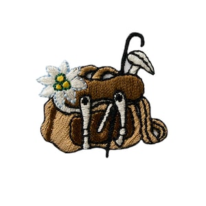 Mono Quick 04314 Backpack iron-on patch, approx. 3.8 x 3.7 cm Edelweiss Hiking