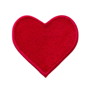 Mono Quick 04054 Herz, rot Velours, Bügelbild, Patch, ca. 4,8 x 4,6 cm