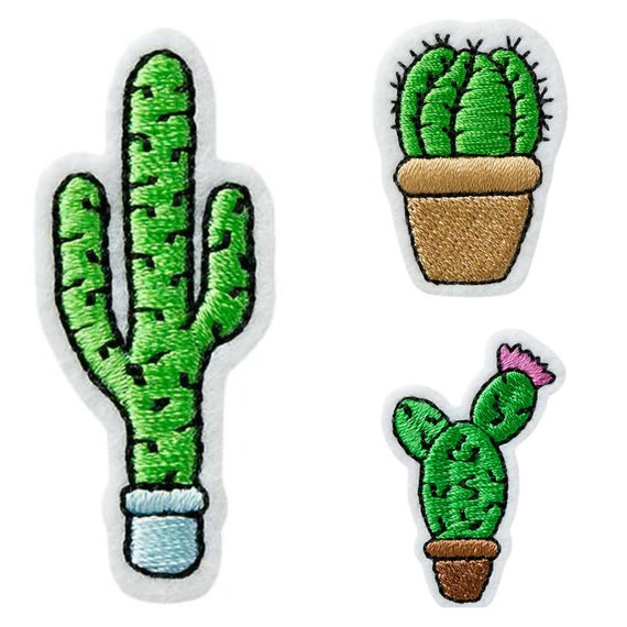 Mono Quick 0218x Kakteen Bgelbild, Patch Kaktus Blte Wste, Aufnher  Aufbgler - Etsy.de