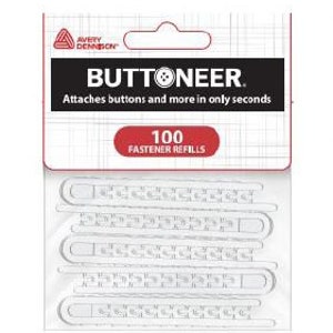 AVERY DENNISON Refill Pack for Buttoneer® Tool, 100 Clips