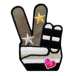 Mono-Quick 08327 Peace Hand appliqué, iron-on patch, patch, peace hand