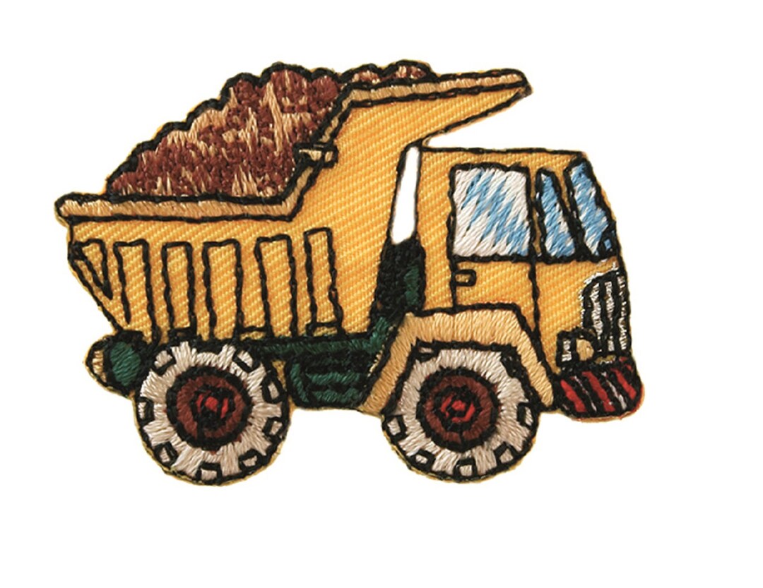 Mono-Quick Bügelsticker – Kipper Baufahrzeuge Motiv, Zum Aufbügeln Oder Aufnähen