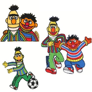 HKM Sesame Street iron-on patch, Ernie & Bert appliqué
