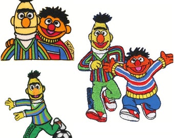 Parche termoadhesivo de Barrio Sésamo de HKM, aplique de Ernie y Bert