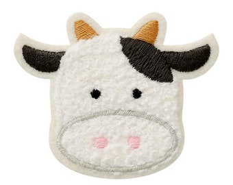 Mono Quick 14213 peluche vache, application duveteuse, image thermocollante, patch environ 5,4 x 6,6 cm