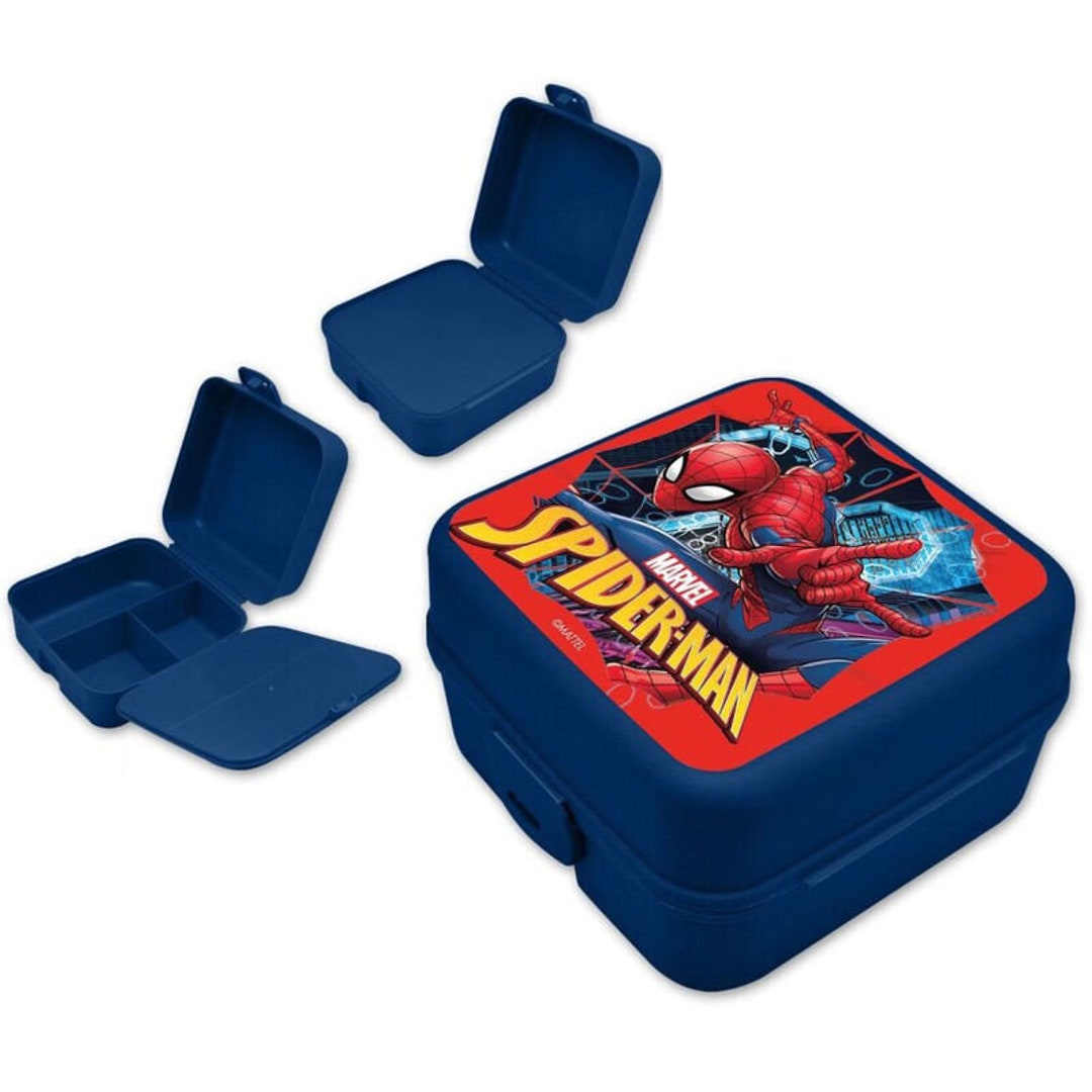 Spiderman Lunch Box With Multiple Compartments, Lunch Box, BPA Free Marvel Etsy