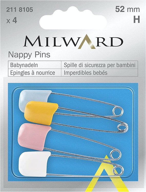 Milward 2118105 baby pins, 4 pieces, nappy pins, safety pins