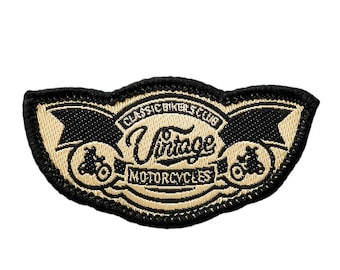 Mono Quick 04476 Vintage Motorcycles, image de repassage, patch, env. 6,0 x 3,1 cm Classic Biker Club