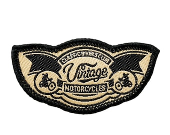 Mono Quick 04476 Moto d'epoca, immagine stiratura, patch, circa 6,0 x 3,1 cm Classic Biker Club