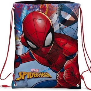 Sac de sport avec imprimé Spider-Man, sac, sac de sport, sac à dos pour jeunes avec cordon de serrage, Marvel