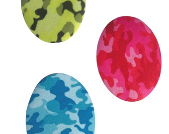 Mono Quick 2er Camouflage Flicken Bunt, Applikation, Bügelbild, Patch, Oval