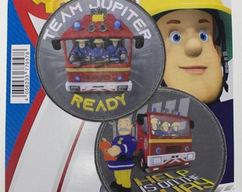 Fireman Sam Ironing Pictures - Patches - Patches, 2er SET Round