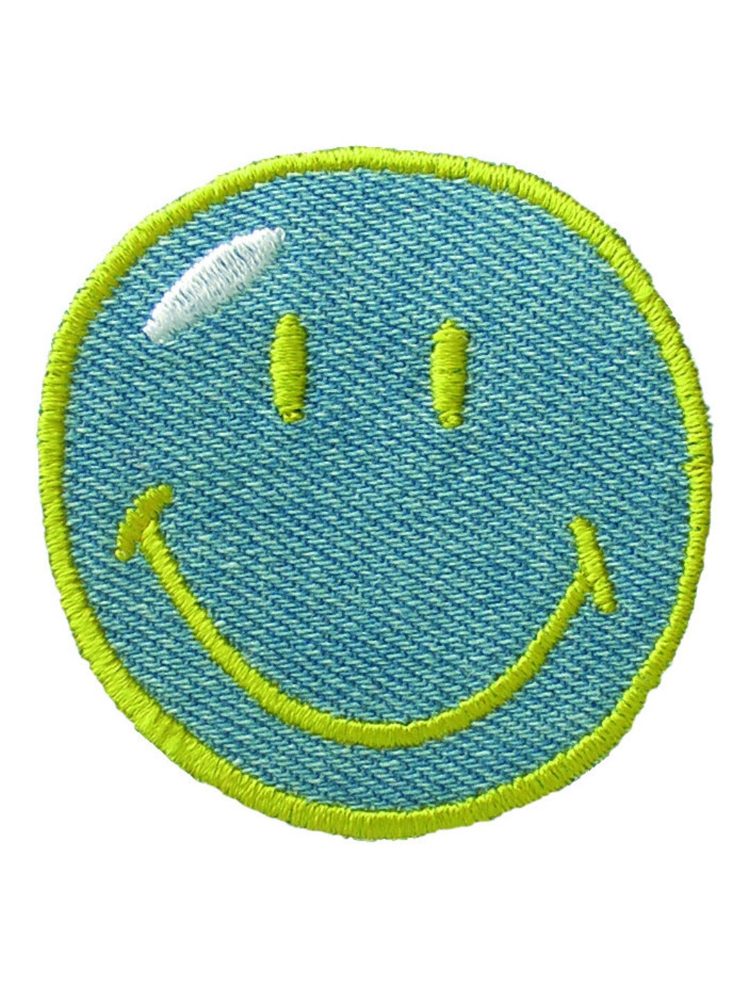 Mono Quick 04074 Smiley © Jeans, Iron-on Patch, Approx. 5.5 X 5.5