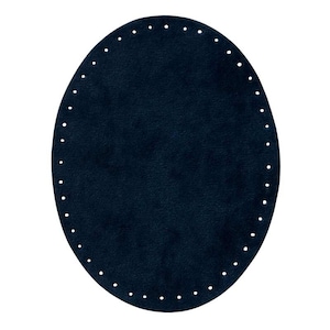 Mono Quick 100xx 2 patches imitation suede, application, iron-on transfer, patch oval 10049 - Dunkelblau