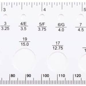 ChiaoGoo 10918 Hand measurement with needle size, plastic, 20 cm