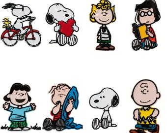 Mono Quick 1802x Peanuts© iron-on patch Lucy Charlie Snoopy Marcie Sally Linus