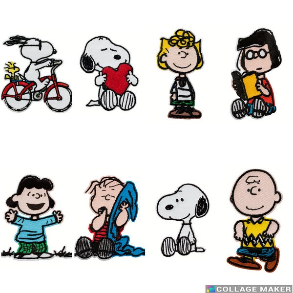 Mono Quick 1802x Peanuts© Bügelbild Patch Lucy Charlie Snoopy Marcie Sally Linus