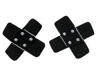Mono Quick 04006 2-piece plaster, black application, patch, iron-on patch