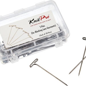 KnitPro 10873 T-Pins, T Needles, Pack of 50, Metal