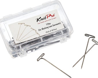  T Pins, 100 Pack 1.5 inch T-Pins, T Pins for Blocking Knitting,  Wig Pins, T Pins for Wigs, Wig Pins for Foam Head, T Pins for Sewing, Wig T  Pins, Blocking