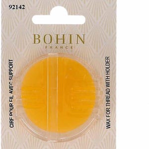 Bohin 92142 Tailor&#39;s wax with holder, for waxed thread, wax strengthens the thread