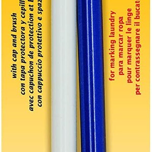 May include: Two dress marking pencils with white and blue caps and brushes. The pencils are labeled "Schneider-kreidestifte" and have text in German, English, French, Spanish, Italian, and Portuguese.